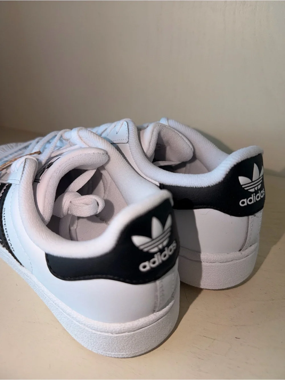 NEW WITH TAGS adidas Kids Superstar II C White Sneakers with Black Stripe Accent